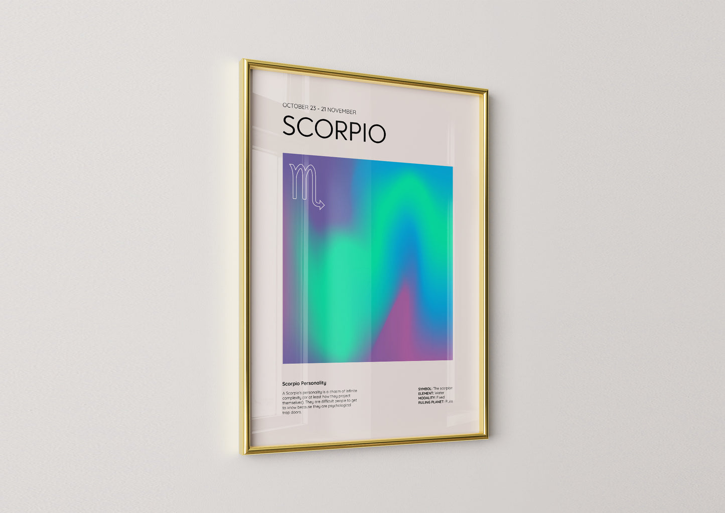 Scorpio Aesthetic Poster