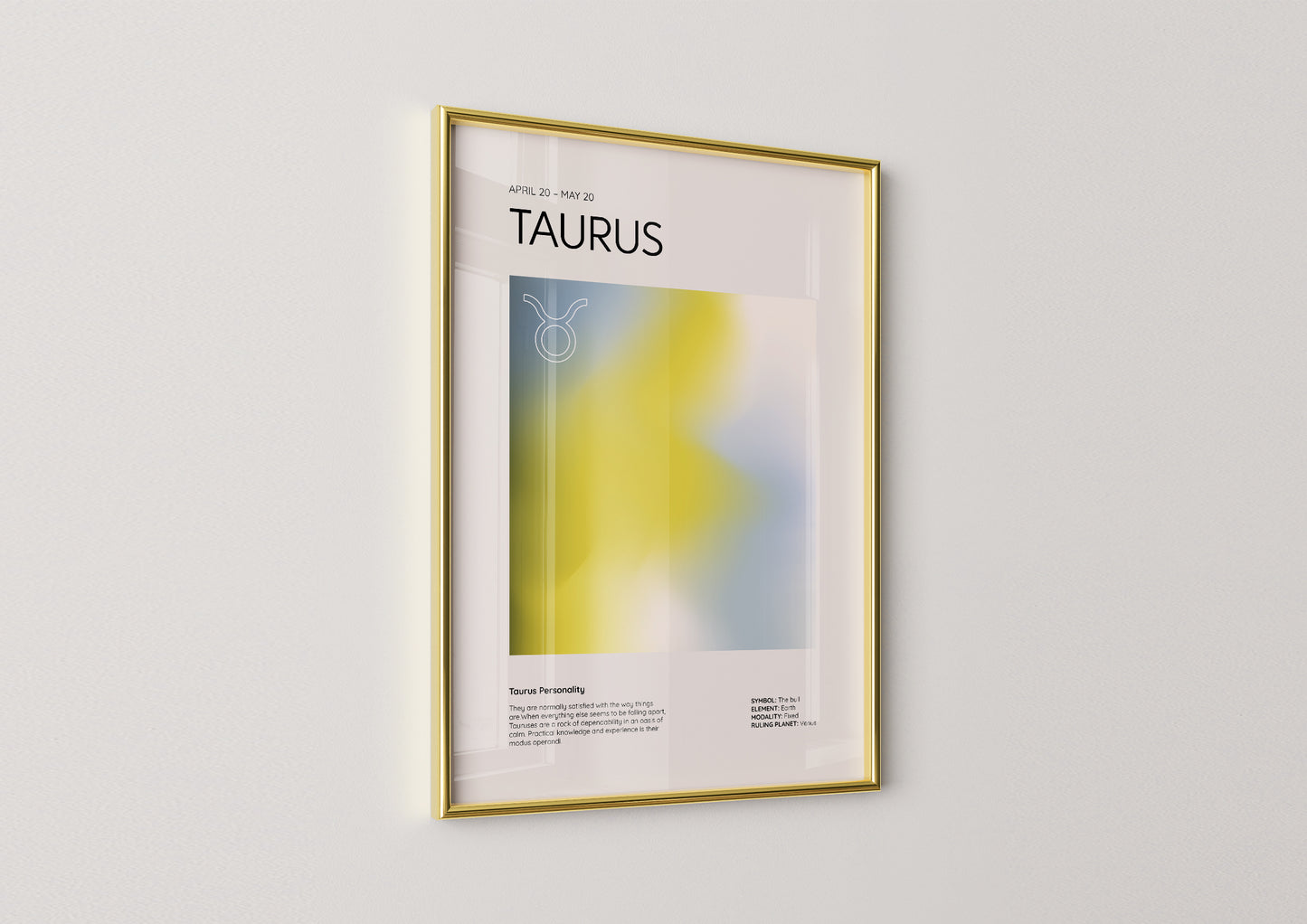 Taurus Aesthetic Poster