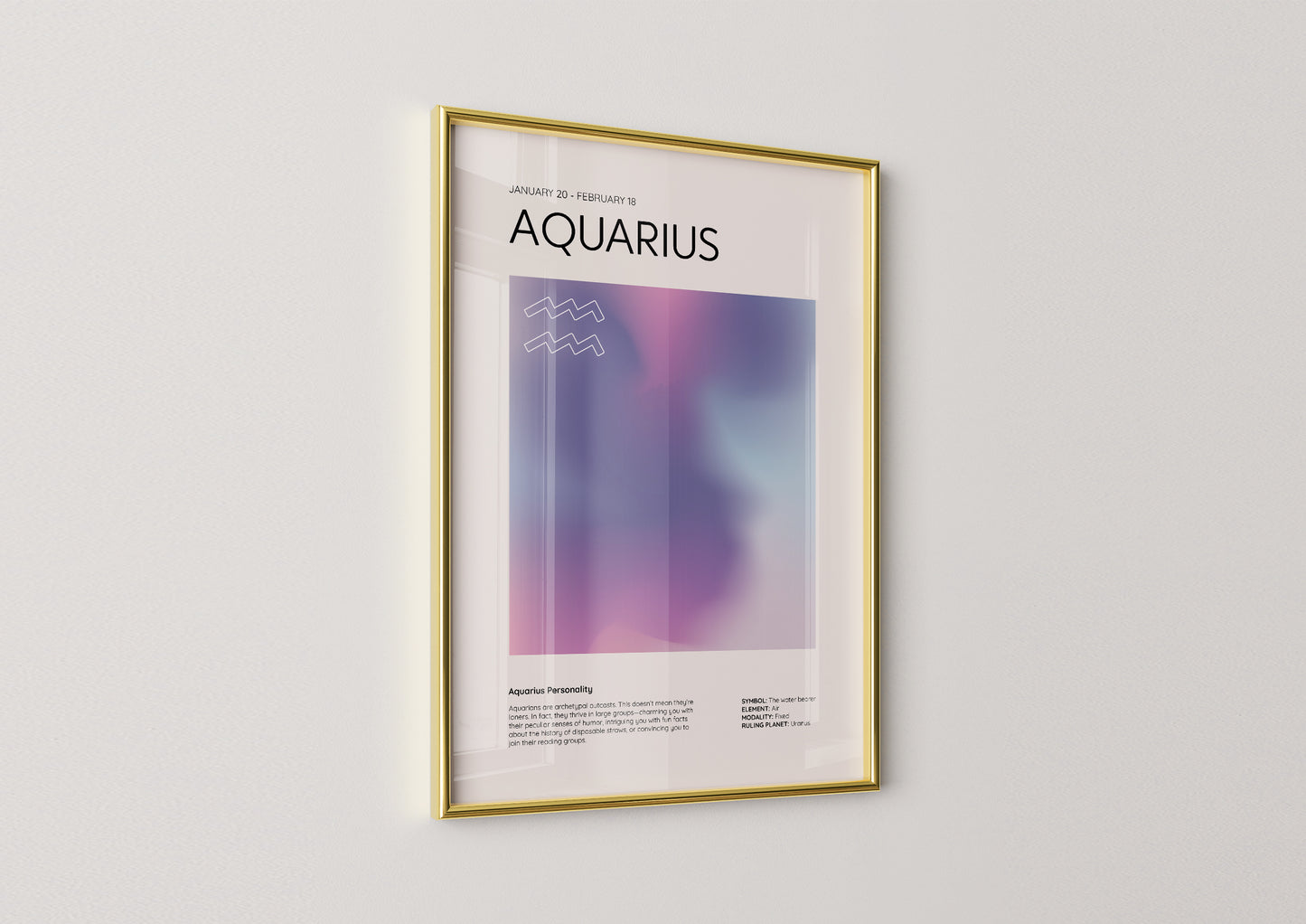 Aquarius Aesthetic Poster