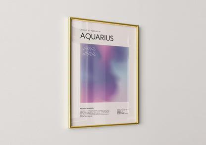 Aquarius Aesthetic Poster