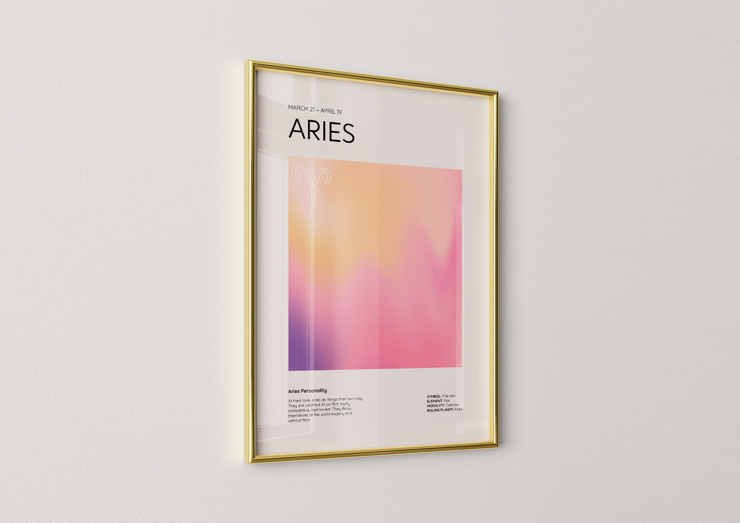 Aries Aesthetic Poster