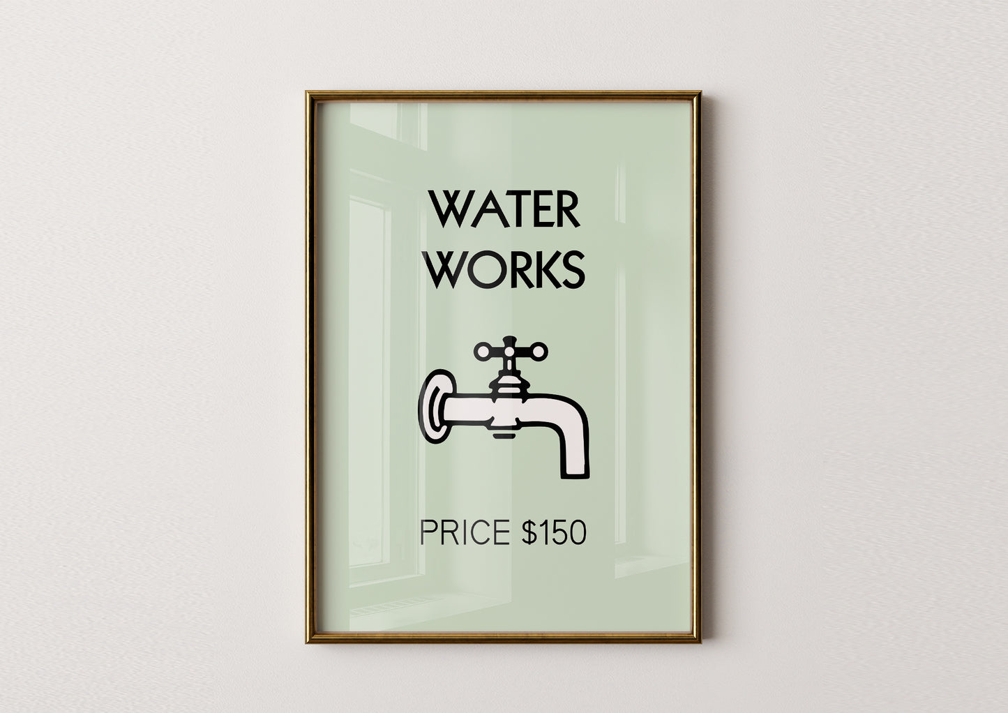 Bathroom Monopoly Water Works Poster