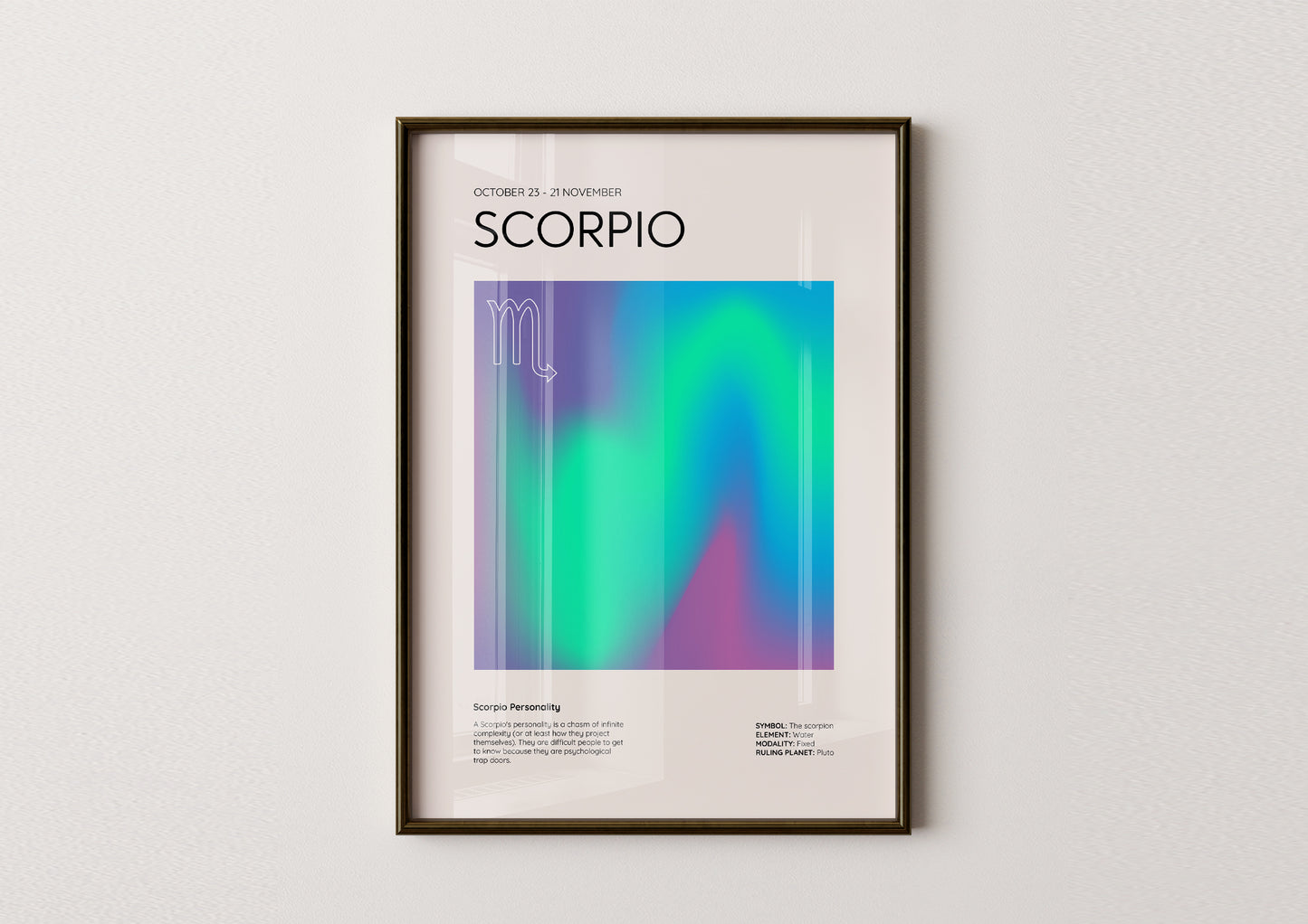 Scorpio Aesthetic Poster