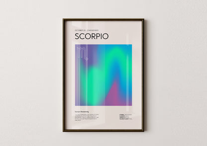 Scorpio Aesthetic Poster