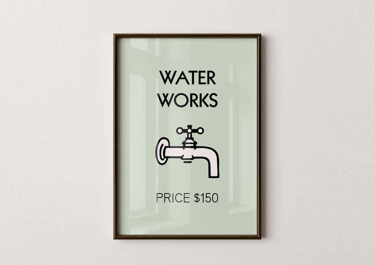 Bathroom Monopoly Water Works Poster