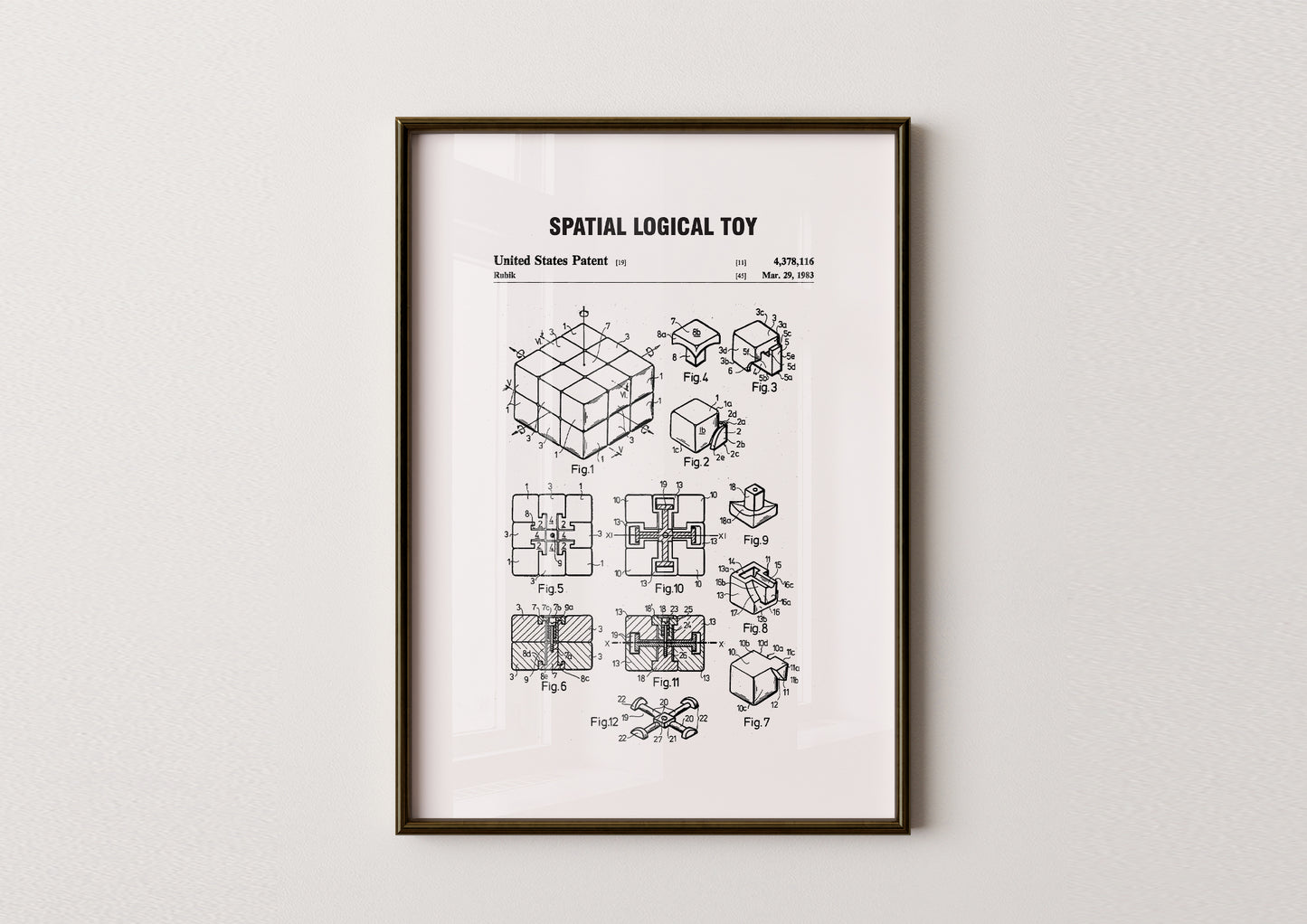 Spatial Logical Toy Patent Poster