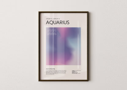 Aquarius Aesthetic Poster