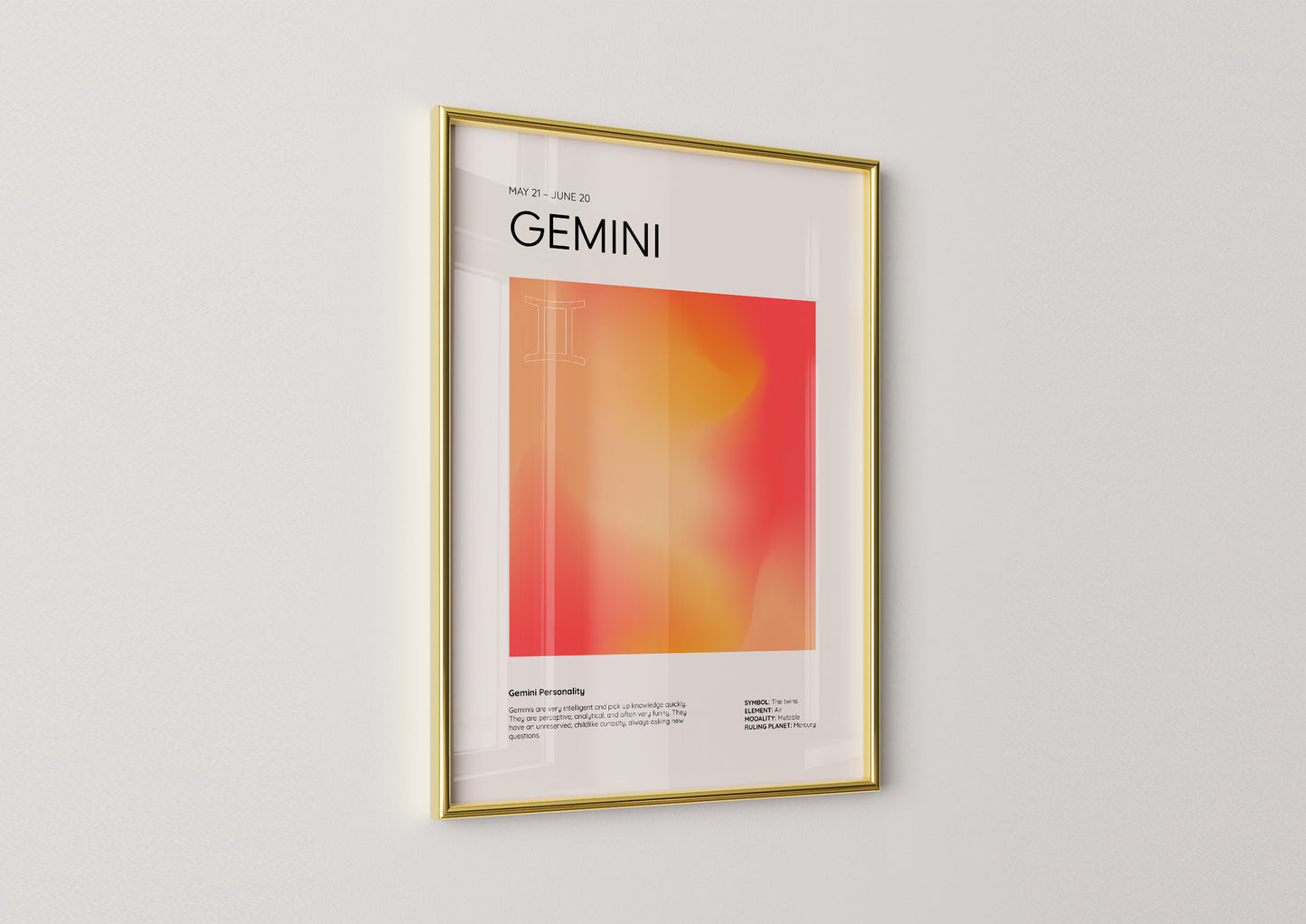 Gemini Aesthetic Poster