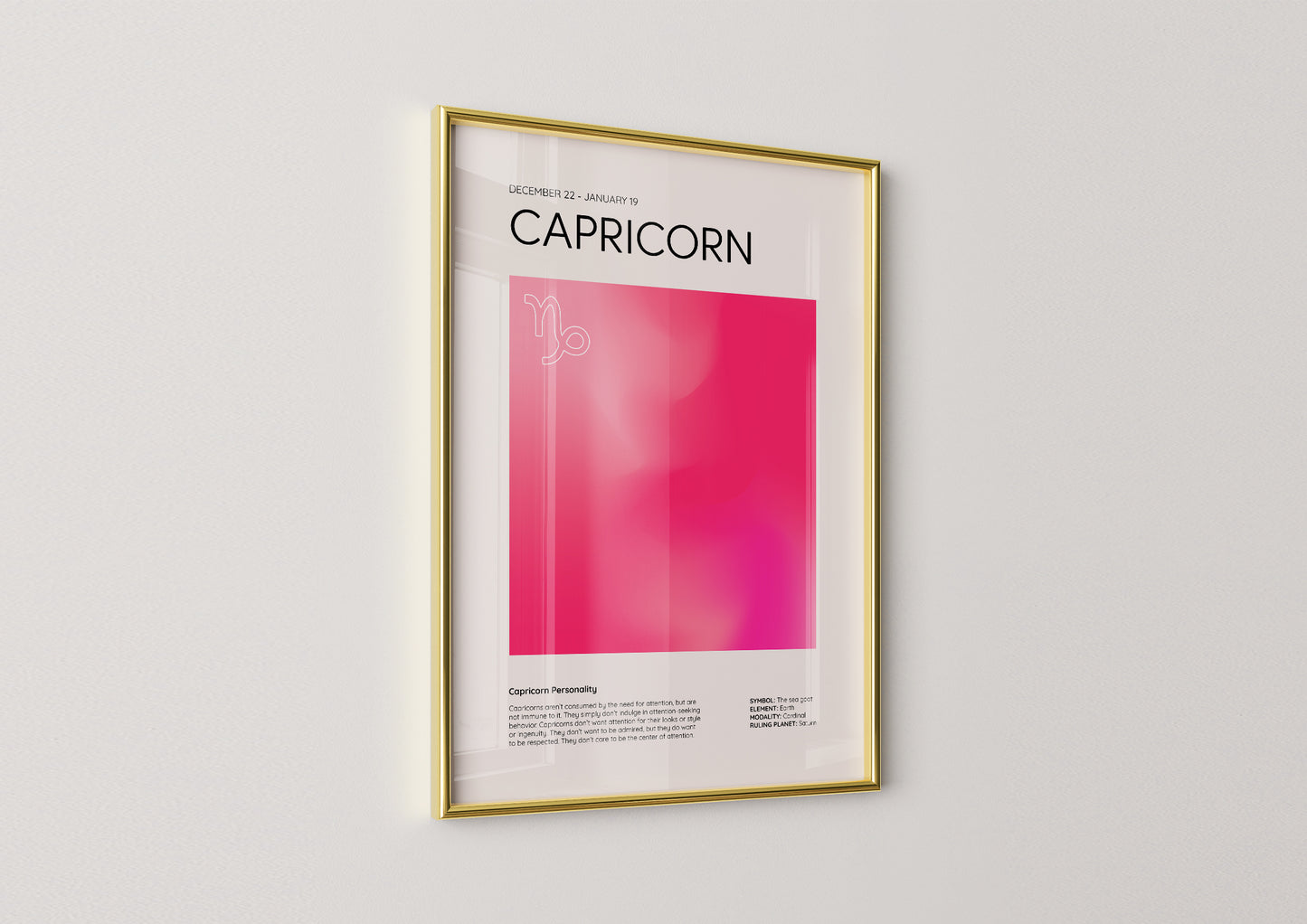 Capricorn Aesthetic Poster