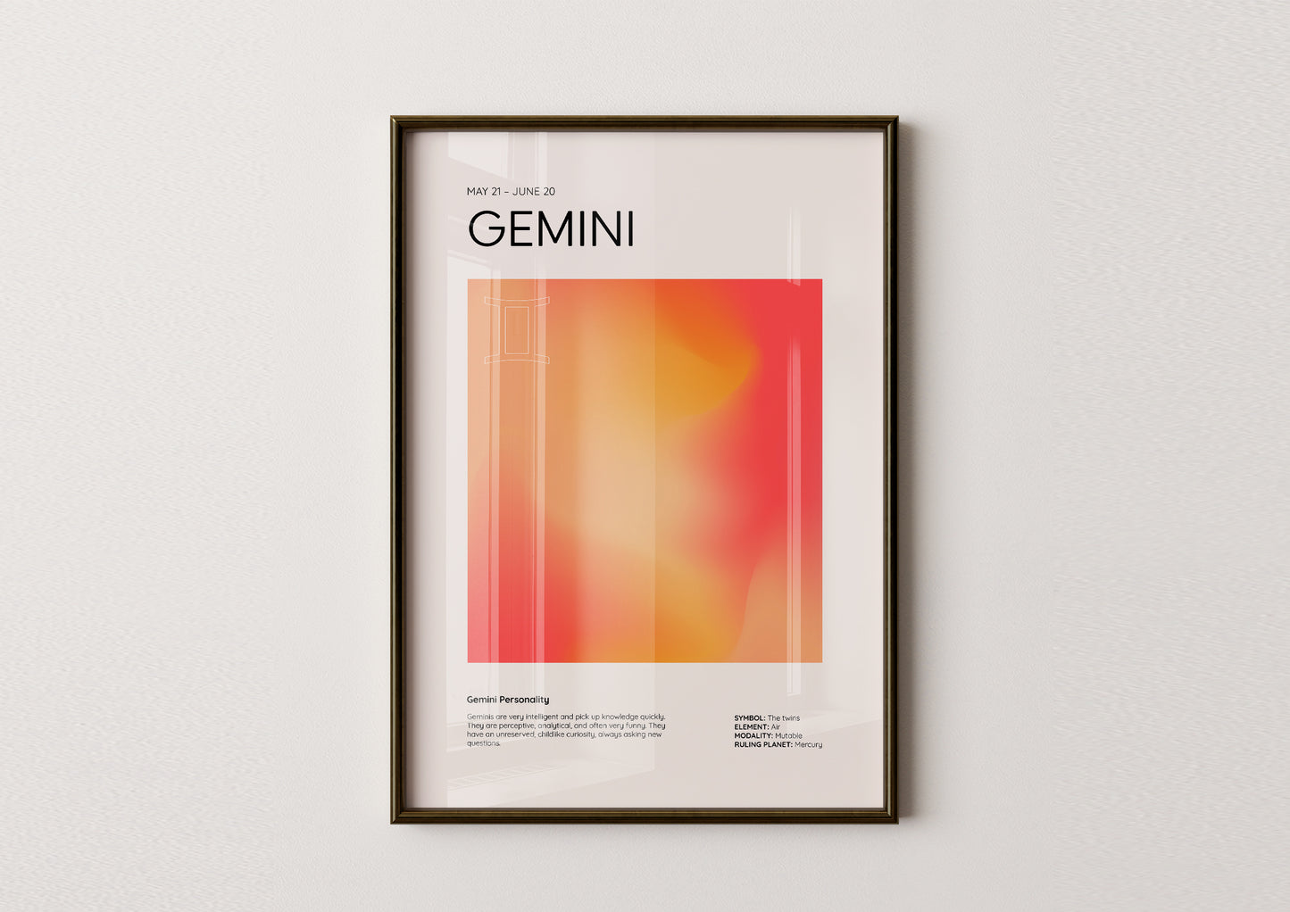 Gemini Aesthetic Poster