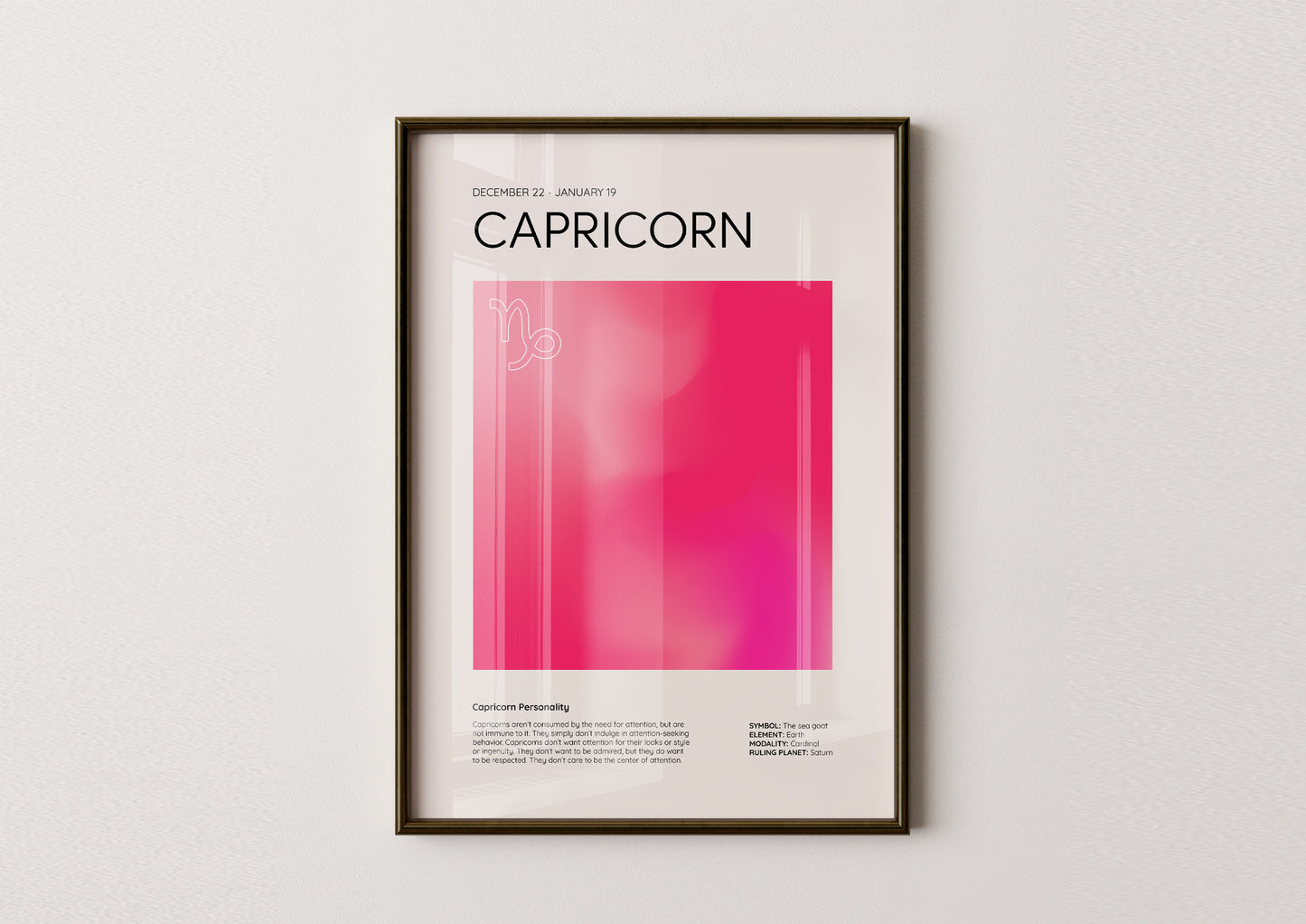 Capricorn Aesthetic Poster