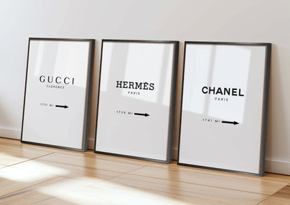 Luxury-Inspired Poster Set of 3