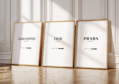 Luxury-Inspired Poster Set of 3