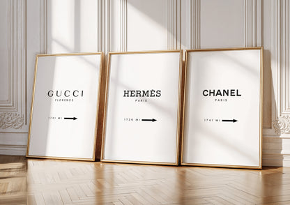 Luxury-Inspired Poster Set of 3