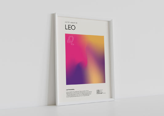 Leo Aesthetic Poster