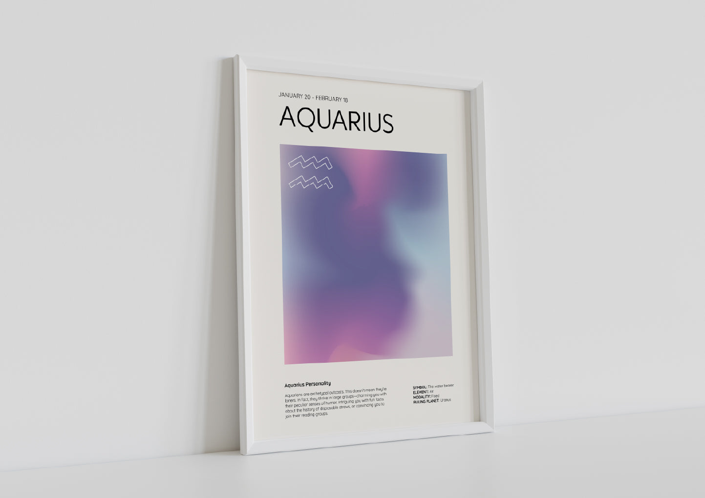 Aquarius Aesthetic Poster