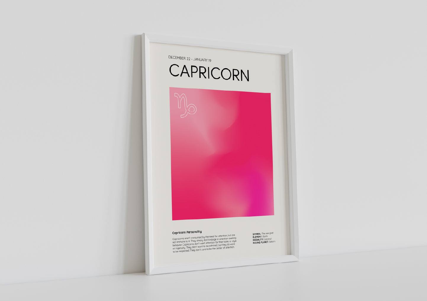 Capricorn Aesthetic Poster