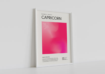 Capricorn Aesthetic Poster