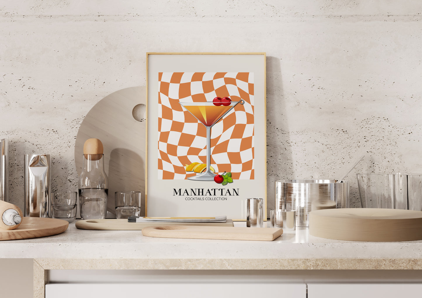 Kitchen -Manhattan- Cocktail Poster